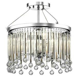 Piper Semi-Flush-Deckenleuchte - 3 Lichtquellen - Chrom poliert Elstead small 0