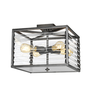 Deckenleuchte Louvre - 4 Leuchtmittel - Gunmetal lackiert Elstead small 0