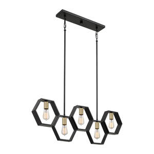 Bismarck 5 Light Linear Pendelleuchte Elstead small 0
