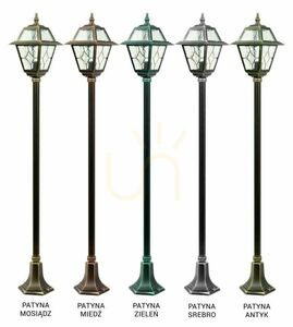 Außenstehleuchte SU-MA K 5002/1/N 160 cm schwarz patina Aluminium Glas small 6