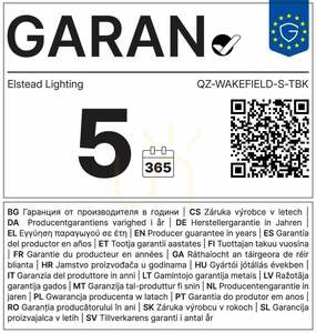 Wakefield kleine Wandlaterne - 1 Lichtquelle - Schwarz Earth Black Elstead small 5