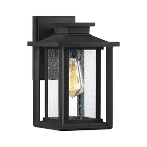 Wakefield kleine Wandlaterne - 1 Lichtquelle - Schwarz Earth Black Elstead small 0