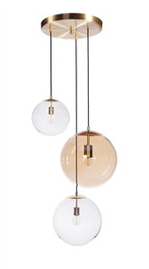 Stilvolle Famlight Muna Pendelleuchte 3er Set Ausführung Messing / Kupfer / Patina small 0