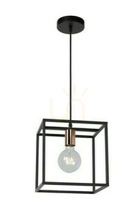 Lucide ARTHUR Pendelleuchte aus Metall, Schwarz/Kupfer, E27, 25 cm, 08424/01/30 small 0