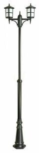 Gartenlaterne SU-MA 2-flammig schwarz Patina verstellbar 180-280 cm OGMWN 2 TD small 0