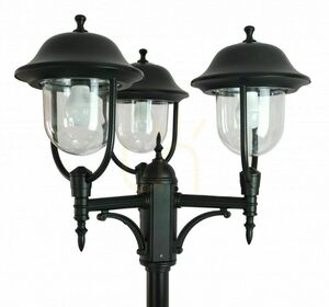 Gartenlaterne SU-MA Prince 3-flammig schwarz patina 195-295 cm OGMWN 3 O small 1