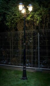 Gartenlaterne SU-MA Prince 3-flammig schwarz patina 195-295 cm OGMWN 3 O small 4