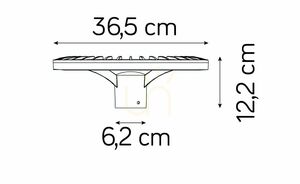 Gartenlaterne SU-MA STR-HEAD LED 44W 4000K 36,5 cm dunkel asche IP65 small 2