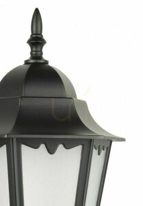 Außenwandleuchte SU-MA Retro schwarz-patina Glas Aluminium E27 K 3012/1/DH g small 1