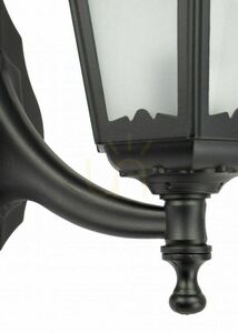 Außenwandleuchte SU-MA Retro schwarz-patina Glas Aluminium E27 K 3012/1/DH g small 2