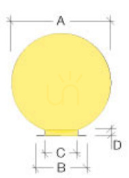 Lampenschirm für LUNA BALL 30 cm Lampe - PREMIUM - UV. small 1