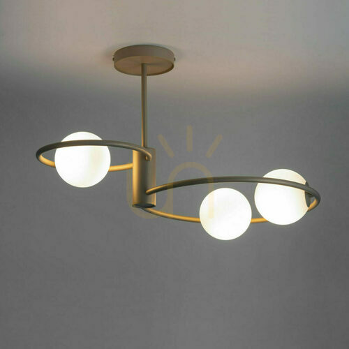 Prüfen Deckenleuchte Sigma Aqua 3-flammig gold beige Glas G9 33467