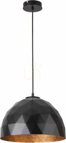 Prüfen Pendelleuchte Sigma Diament schwarz kupfer E27 35 cm 31372