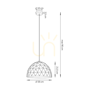 Pendelleuchte Sigma Diament schwarz-gold 35 cm E27 31371 small 1