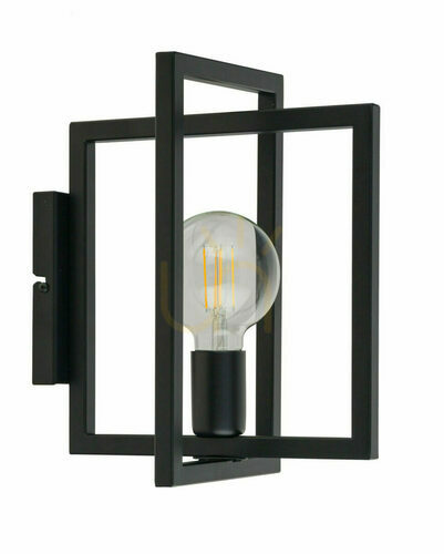 Prüfen Wandleuchte Sigma Eden Schwarz E27 Stahl 32239