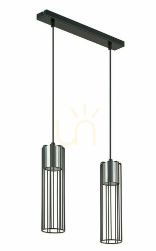 Prüfen Pendelleuchte Sigma Fobia 2-flammig schwarz/silber GU10 33451