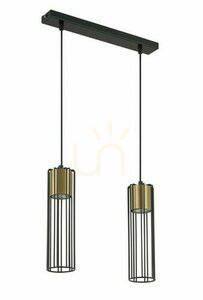 Pendelleuchte Sigma Fobia 2-flammig schwarz/gold 33452 small 0