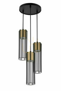 Pendelleuchte Sigma Fobia 3-flammig schwarz/gold 33458 small 0