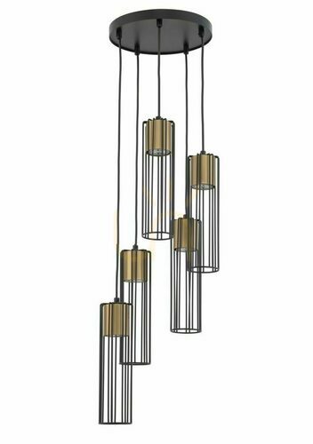 Prüfen Pendelleuchte Sigma Fobia 5 schwarz gold GU10 SKU 33461