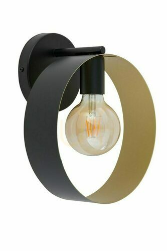 Prüfen Wandleuchte Sigma Happy Schwarz Gold E27 25 cm 32305
