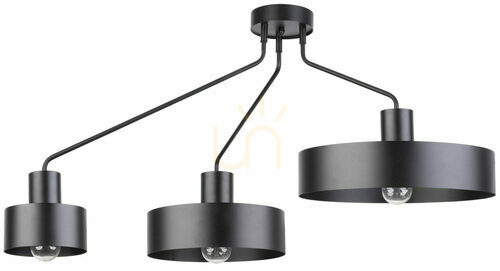 Prüfen Plafond Sigma Jumbo 3-Licht schwarz E27 Stahl 31533