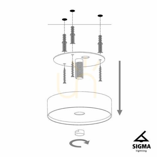 Prüfen Plafond Sigma Jumbo weiß Stahl E27 31530