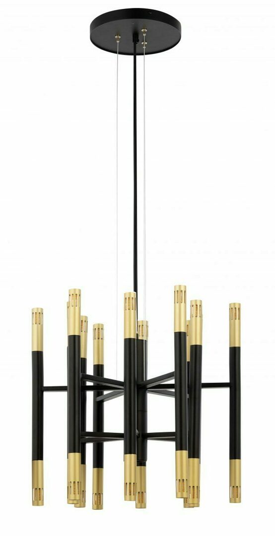 Prüfen Kronleuchter Sigma KING 24-arm schwarz gold G9 33217 Kronleuchter Sigma KING 24-arm schwarz gold G9 33217
