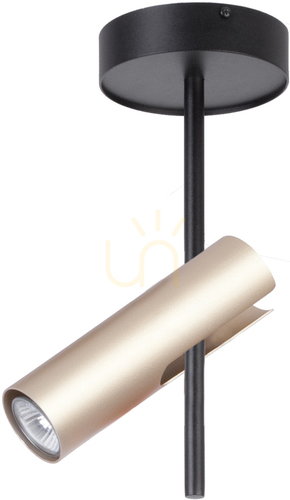 Prüfen Plafond Sigma Leda schwarz-gold GU10 1-flammig SKU 33108