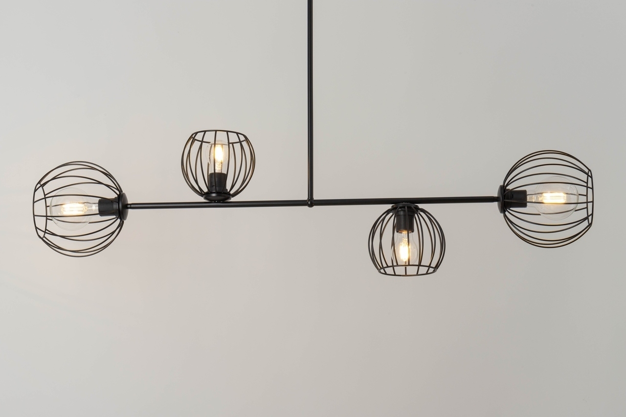 Aussicht Plafond Sigma MADAM 4 schwarz E27 60W 119 cm SKU 32367 Plafond Sigma MADAM 4 schwarz E27 60W 119 cm SKU 32367