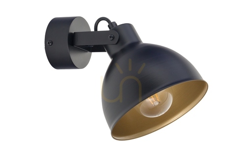 Prüfen Wandleuchte Sigma Mars schwarz gold E27 32264