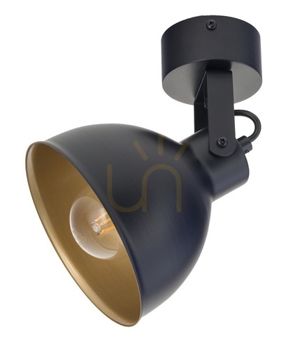Prüfen Plafond Sigma Mars schwarz/gold E27 1-flammig 15 cm SKU 32266