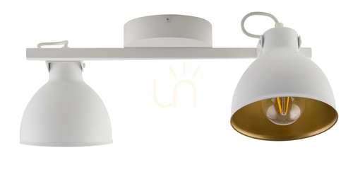 Prüfen Plafond Sigma Mars 2-flammig weiß/gold 32269