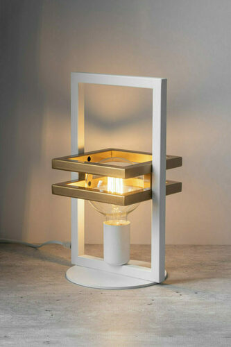 Prüfen Tischlampe Sigma MERCI weiß/gold E27 50319