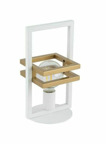 Prüfen Tischlampe Sigma MERCI weiß/gold E27 50319