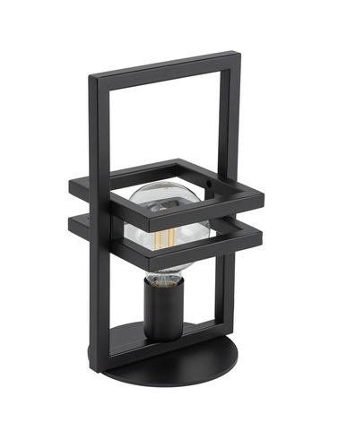 Prüfen Tischlampe Sigma Merci Schwarz E27 60W Stahl 50320