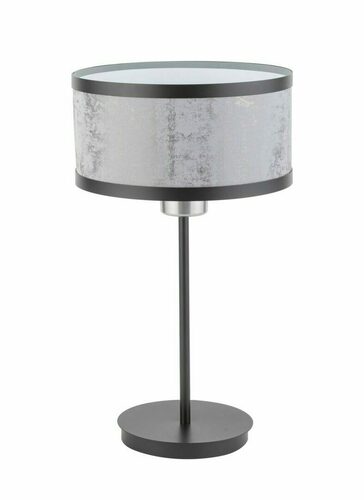 Prüfen Tischlampe Sigma Opera schwarz grau/silber E27 44 cm 50341