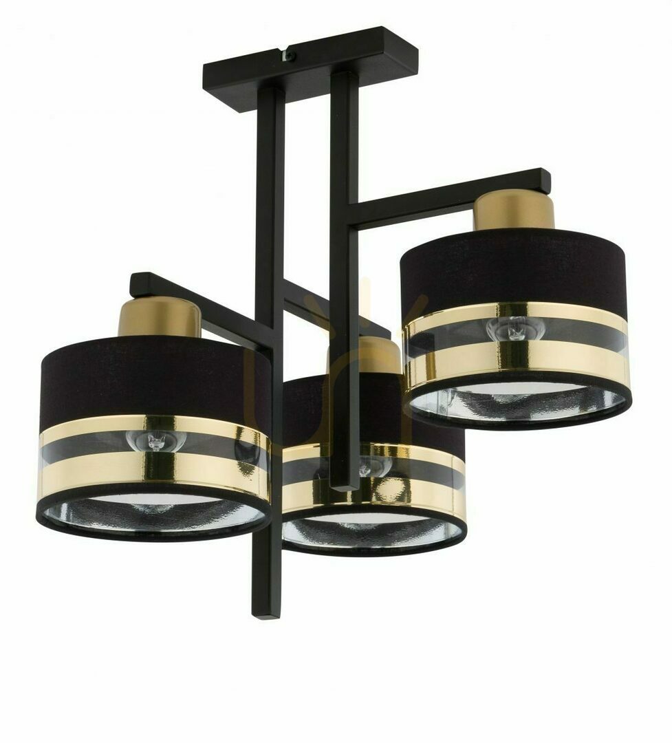 Prüfen Plafon Sigma Pro 3-flammig schwarz gold 32147 Plafon Sigma Pro 3-flammig schwarz gold 32147