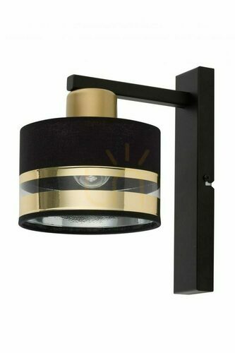 Prüfen Wandleuchte Sigma Pro schwarz gold E27 1-flammig 32153