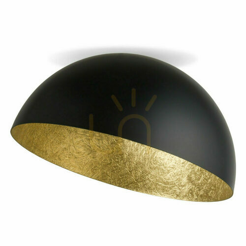 Prüfen Plafond Sigma Sfera 35 Schwarz Gold E27 32474