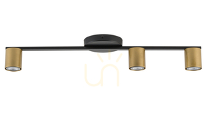 Plafond Sigma Sky 3-flammig Schwarz Gold GU10 33435 small 0