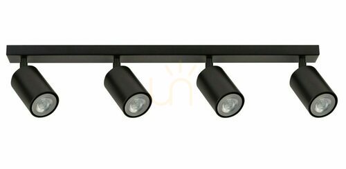 Prüfen Plafond Sigma Zoom 4xGU10 schwarz Stahl 60 cm 33312