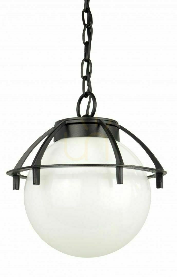 Outdoor Pendant Light SU-MA K 1018/1/KPO Black Patina Gold 25 cm Milky Globe OpenBox