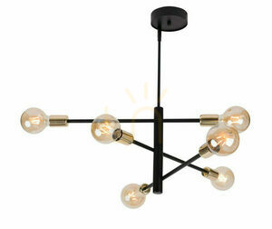 Pendelleuchte Sigma Onyx 6 schwarz/gold 31920 small 0
