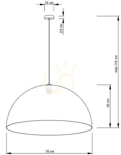 Prüfen Pendelleuchte Sigma Sfera 70 Weiß Kupfer 30134