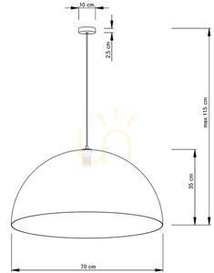 Pendelleuchte Sigma Sfera 70 Weiß Kupfer 30134 small 1