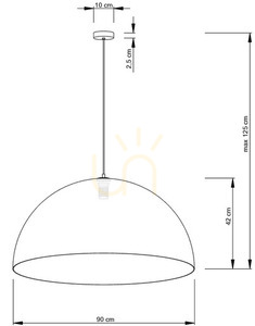 Pendelleuchte Sigma Sfera 90 schwarz kupfer E27 SKU 30126 small 1