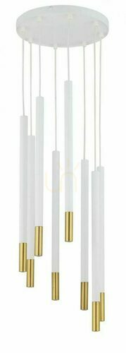 Prüfen Pendelleuchte Sigma Sopel Due 8-flammig Weiß Gold 33240