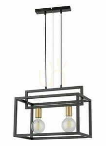 Pendelleuchte Sigma Vigo 2-flammig schwarz gold 32439 small 0