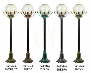Außenstehleuchte SU-MA schwarz/patina Aluminiumguss PMMA 102 cm K 5002/2/KPO small 8