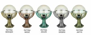 Außenstehleuchte SU-MA BALL schwarz Patina 43 cm K 4011/1/KPO 250 small 5